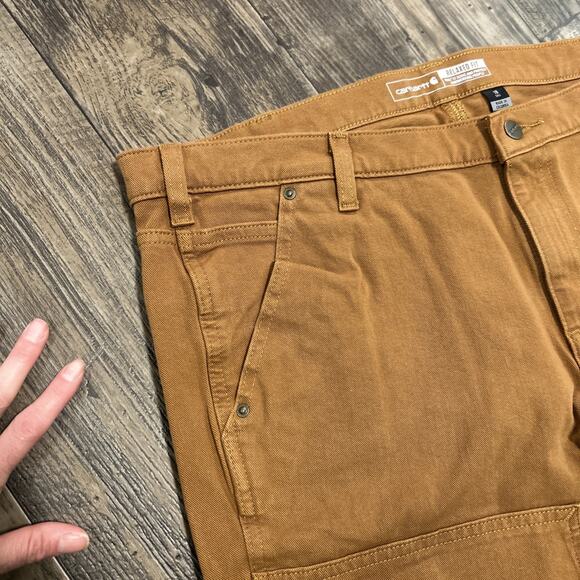 Carhartt Rugged Flex Relaxed Fit Twill Double Front Work Pant 18Tall BN4296W New - Picture 4 of 12